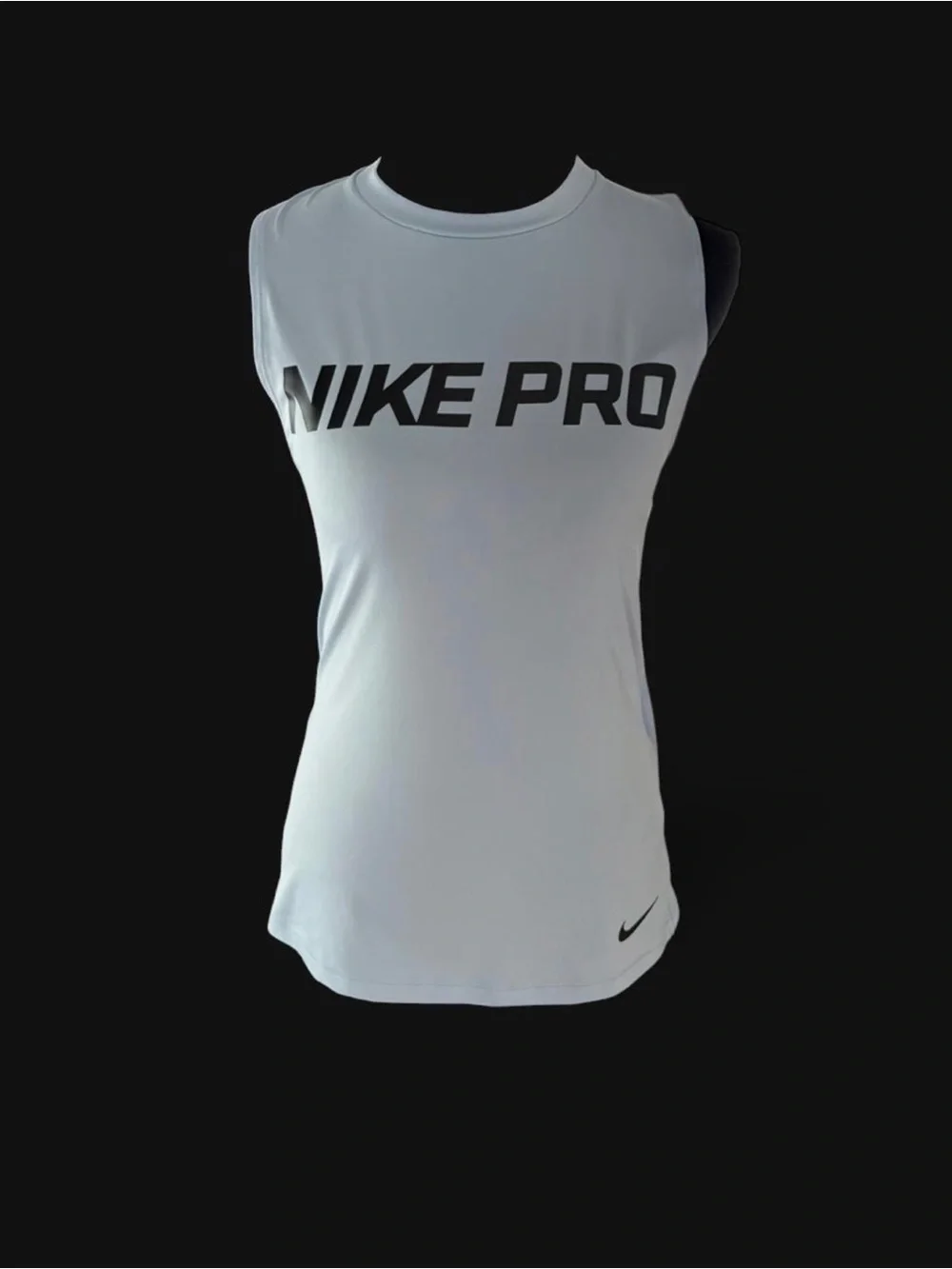 Nike Pro Dri-FIT White Sleeveless Training Tank Top Women’s XS Athletic Gym - Picture 2 of 5